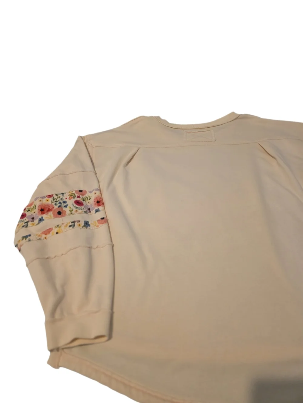 Sage + Fig Floral Appliqué Oversized Top - Boho Daisy Pullover EUC, LG - Picture 8 of 12